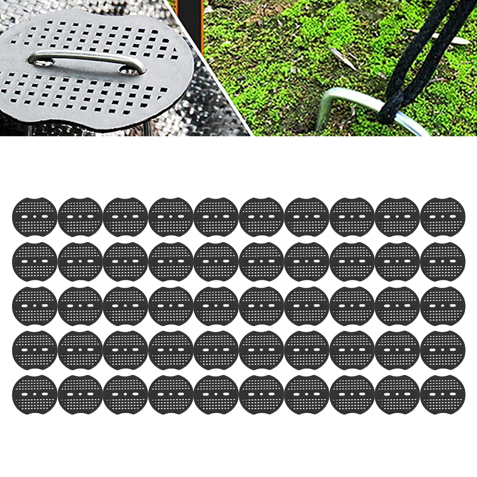 Garden Stakes Gasket Landscape Plastic Gasket Garden Stakes Pad For Weed Barrier Create Sturdier Hold 100pcs