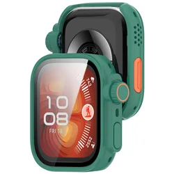 Ultra Watch Case Screen Protector Shell Glass Upgrade for huawei fit 5pro (Green)