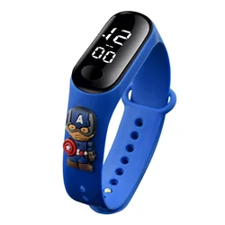 3D Spiderman Kids Waterproof LED Sports Watch (Blue - md - W)
