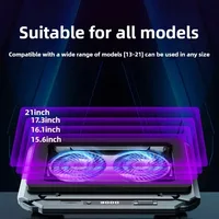 Gaming Laptop Cooling Pad for 15-21'' Notebook Cooler Stand RGB Light 2 Fans Adjustable Laptop Bracket Radiator Cooling Base - Image 4