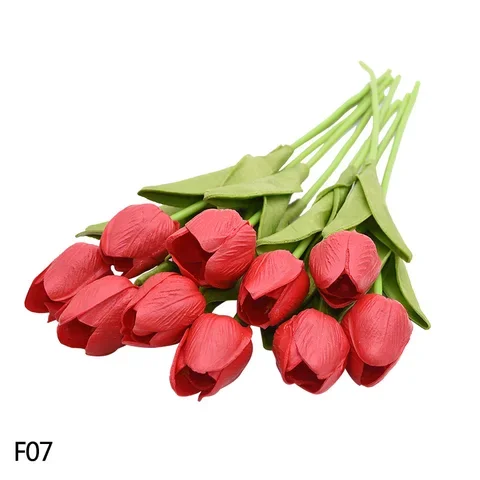 

White Red Pink Tulip Real Touch Artificial Flower Tulips For Party Wedding Home Decoration Fake Flower Bridal Bouquet Gift