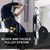 Block And Tackle Pulley Hoist Block And Tackle 2200 Lbs Breaking Strength 50ft Ratchet Puller Hoists For Hunting Garage 4