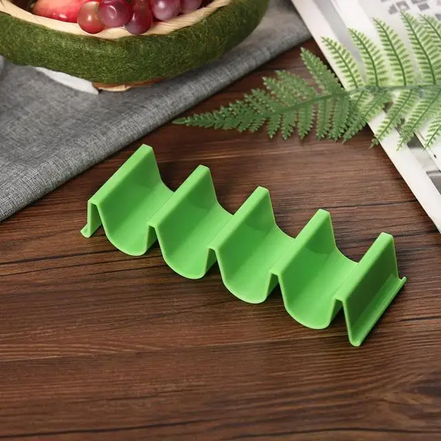 Description Picture 3 of itemWave Shape Taco Holders Mexican Food Tray Rack Pizza Hot Dog Tortilla Pancake Stand Holder Multifunction Kitchen Supplies