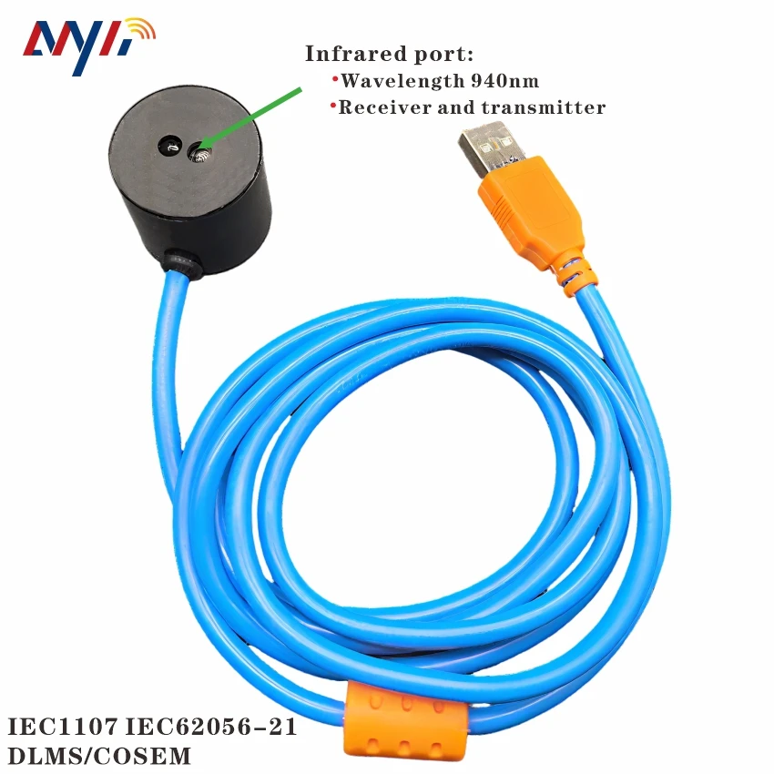 USB 2.0 광학 판독 헤드 FT232 광학 프로브 IEC1107 IEC62056-21 STS DLMS kWh 미터 가스 미터 수량계 판독