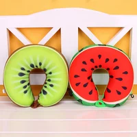 HazyBeauty U Shape Memory Foam Pillow Plane Fruits Watermelon Shape Traveling Airplane Pillow U-shape Neck Pillows 28x30cm 2