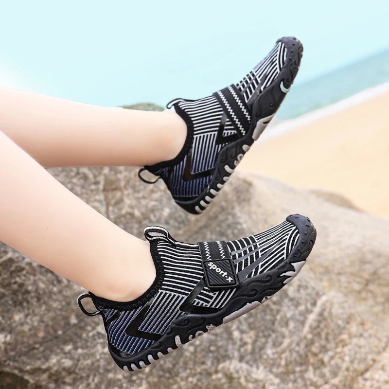 New Youth Summer Camp Hiking Shoes Vacation Barefoot Quick-Drying Aqua Shoes Children's Beach Water Shoes Swimming Shoes 25-38#