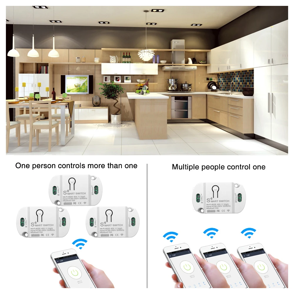 Tuya DIY WiFi Smart Light Switch Universal Breaker Timer Voice Control Via Alexa Google Home Smart Life APP Wireless Control New