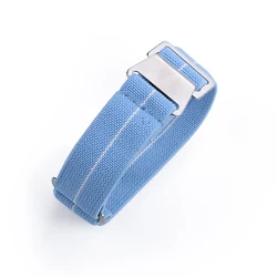 Premium Quality Durable Nylon Watch Band - Comfortable Military Washable Strap for Men, Universal Fit (Lightblue - White)