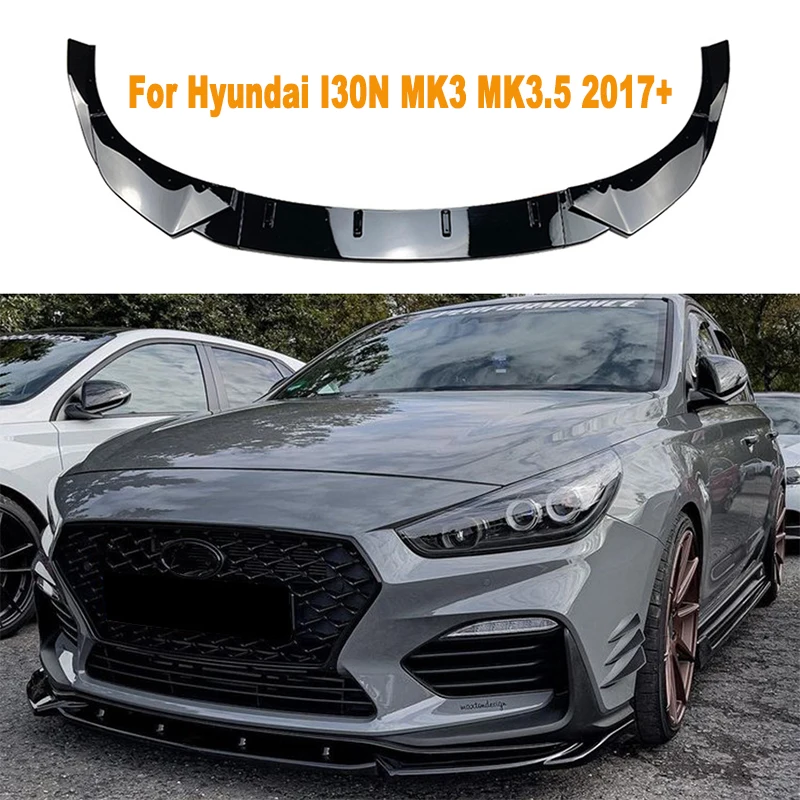 Auto Paraurti Anteriore Lip Splitter Diffusore Body Kit Spoiler Paraurti Protezione Per Hyundai I30N Mk3 2017-2019 Mk3.5 2020-2023