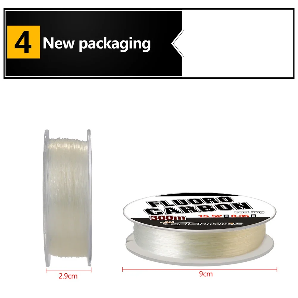 Fluorocarbon Fishing Line Hot Sale 300m 0.3-0.5mm Fishing Lines Leader Carbon Fiber Line Carbon Part Accessories