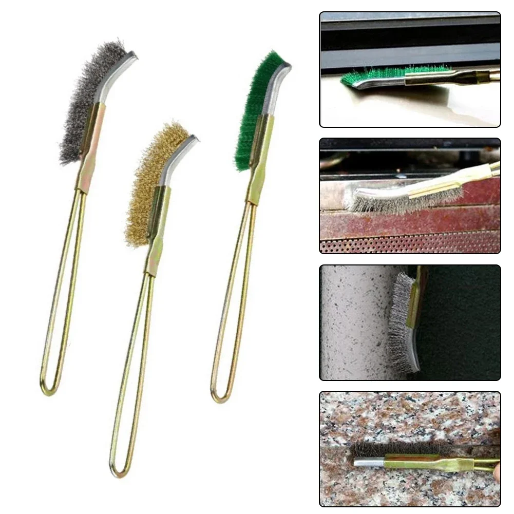 Cleaning Brush Wire Brush Wire Brush Set Cleaning Brush Set Wire Cleaning Brush Cleaning Tool Mini Brush Mini Brush Set Mini Wire Brush Brass Nylon & Steel Polishin Brushes For Rust Metal Remover Cleaning Polish Grinder Household Cleaning Hand Tool