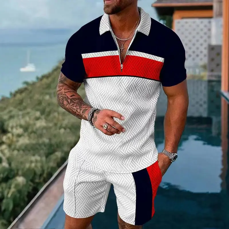 Amazon Cross-Border Men's Summer Casual Breathable Multi-Color Suit Fashion and Comfortable