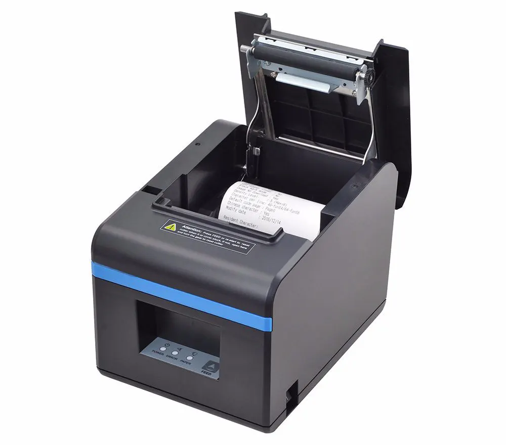 80mm 열 영수증 주방 미니 프린터 자동 커터 Xprinter N160II C260M T80A/B 160MM/S 260MM/S 밀크 티 의류 매장