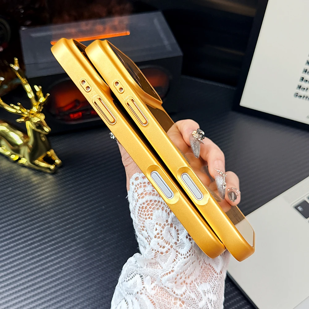 Magnetisch telefoonhoesje goud voor iphone magsafe cover_voghion.com