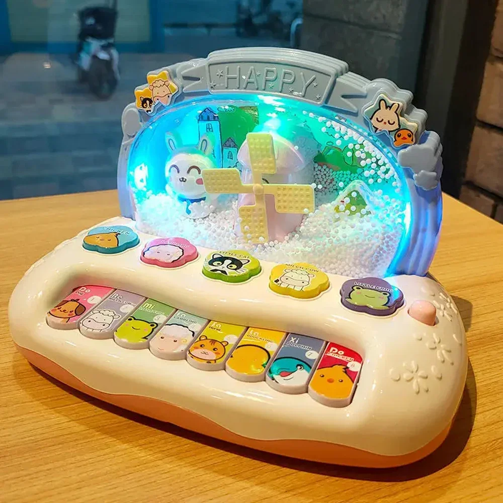 Baby Puzzle Music Piano Toy with Snowflake Led Light Children's Early Education Electronic Toys for Kids New Year Christmas Gift 6