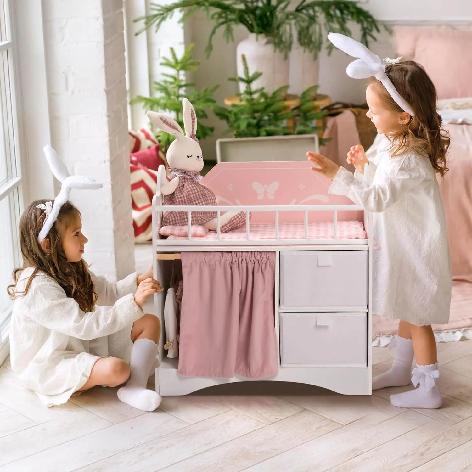 Wooden Doll Crib Bed 4