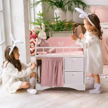 Wooden Doll Crib Bed 4
