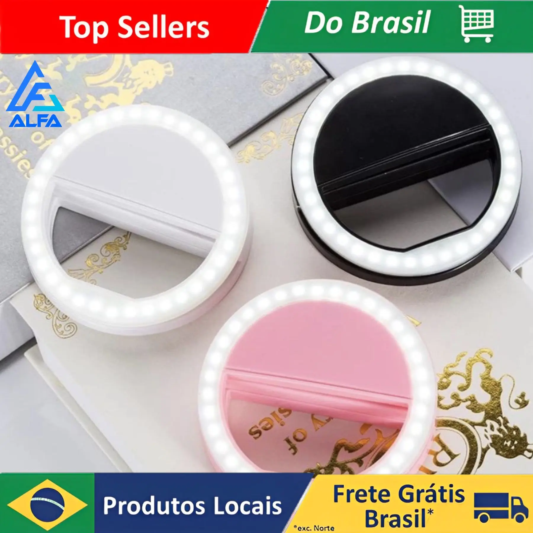 Luz de led luz para selfie anel luz flash celular iphone galaxy xperia