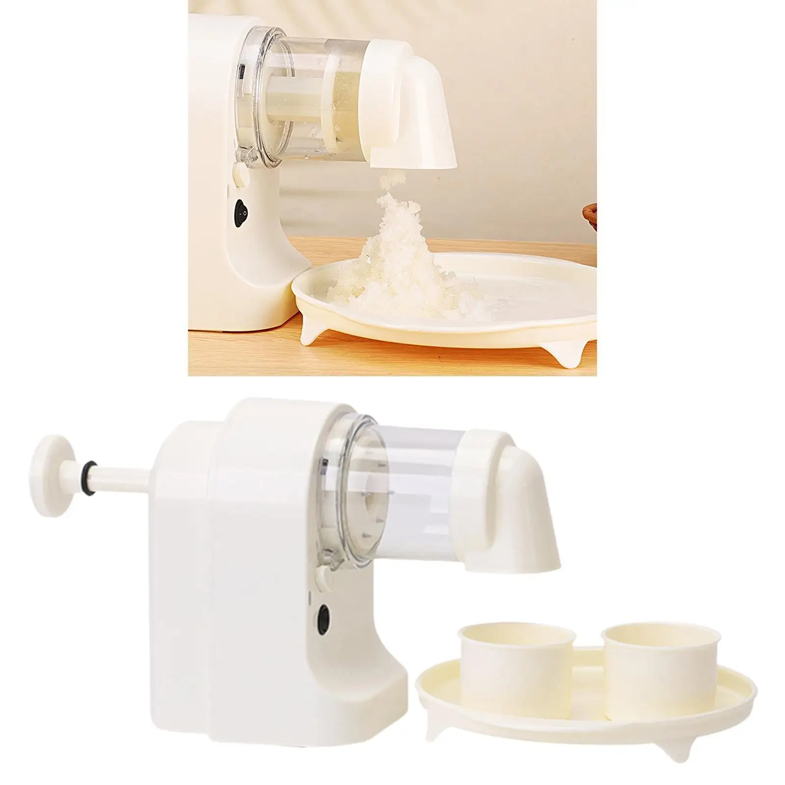Electric Ice Crusher Ice Shaver Crushed Maker Lightweight Snow Cone Maker