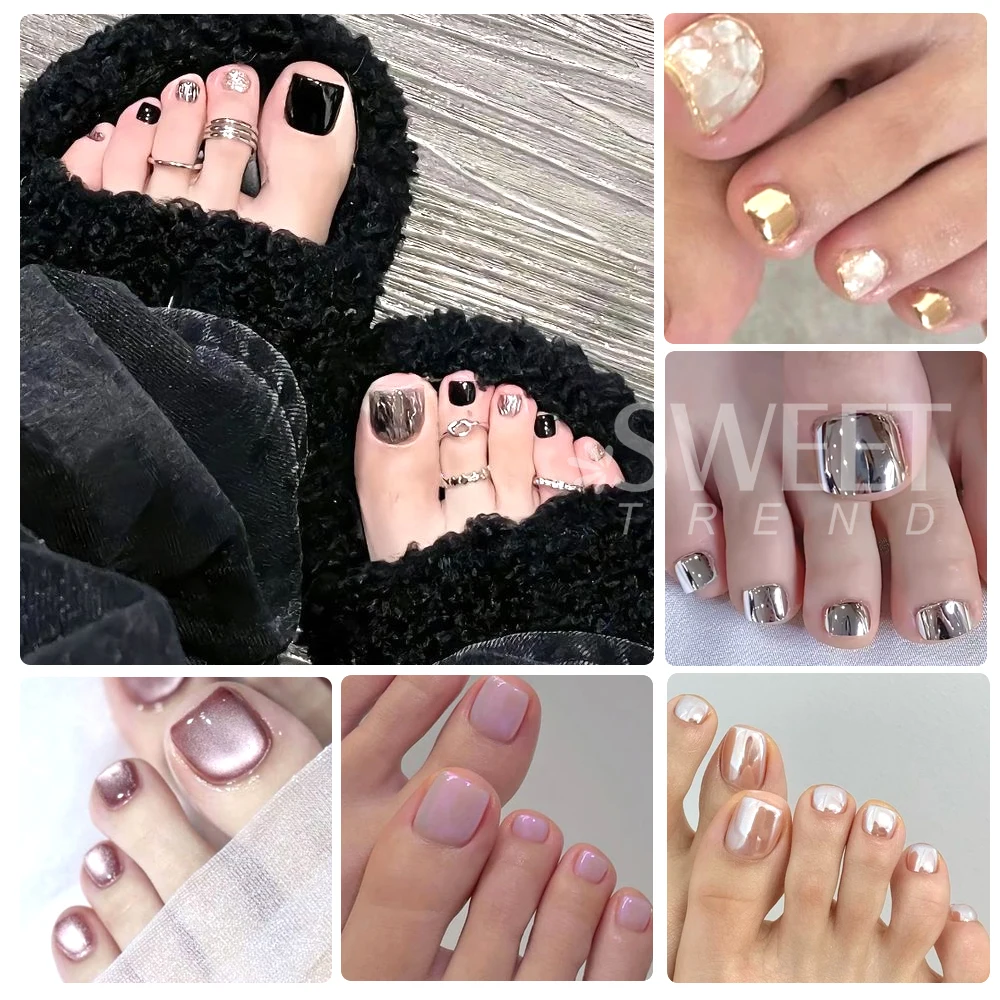 150pcs/Box Dual System Toe Nails Forms Set Acrylic Extension False Toenail Tips Top Forms for Nails UV Gel Building Mold Tools