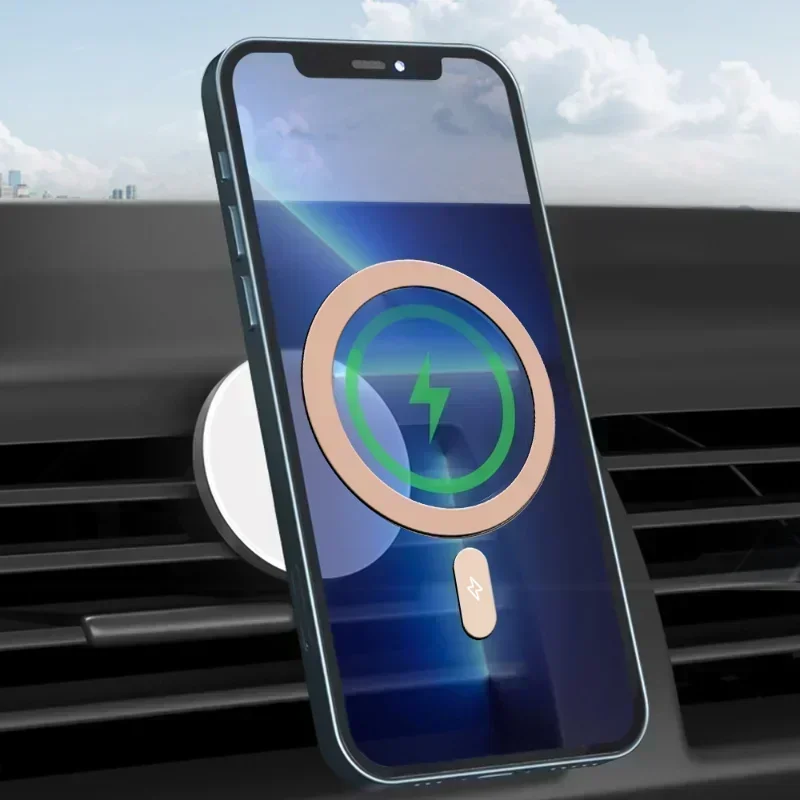 Metal Plate Ring Magnetic Charger Sticker Metal Rings Sticker Phone Adhesive Stickers Universal Metal Plate Ring Sticker Magsafe Magnetic Wireless Charger Iron Sheet Sticker Car Phone Holder IPhone 14 15 16
