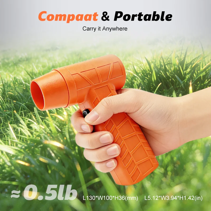 강력한 에어 블로워 600g 추력 충전식 블로워 18650 배터리 198km/h 풍속 브러시리스 에어 더스터 제거 건조기 (자동차용)