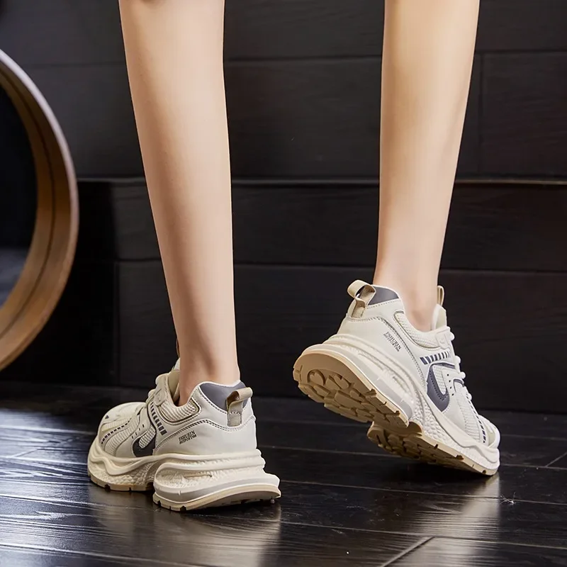 Top quality 2024 New Spring Autmn Thick Soled Women'ssneakers Shoes Breathable Running Shoes Women's Fashion Student Girls Shoes 4