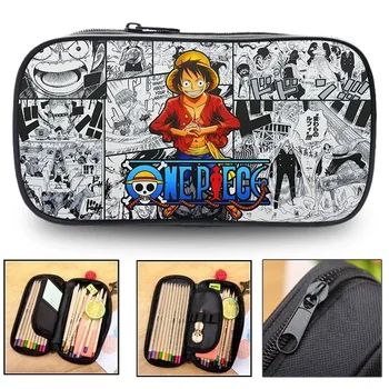 One Piece Bambini Anime Figura Alunni Astuccio per matite di grande capacità Materiale scolastico Regalo per bambini Astuccio per ragazzi Scatola regalo per riporre oggetti 1
