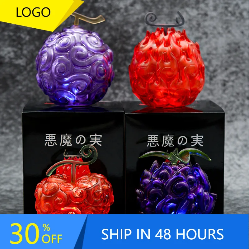 

10cm One Piece Anime Figures 4pcs Devil Fruit Luminescent Statue Action Figure Model Collect Periphery PVC Model Doll Gift Toys