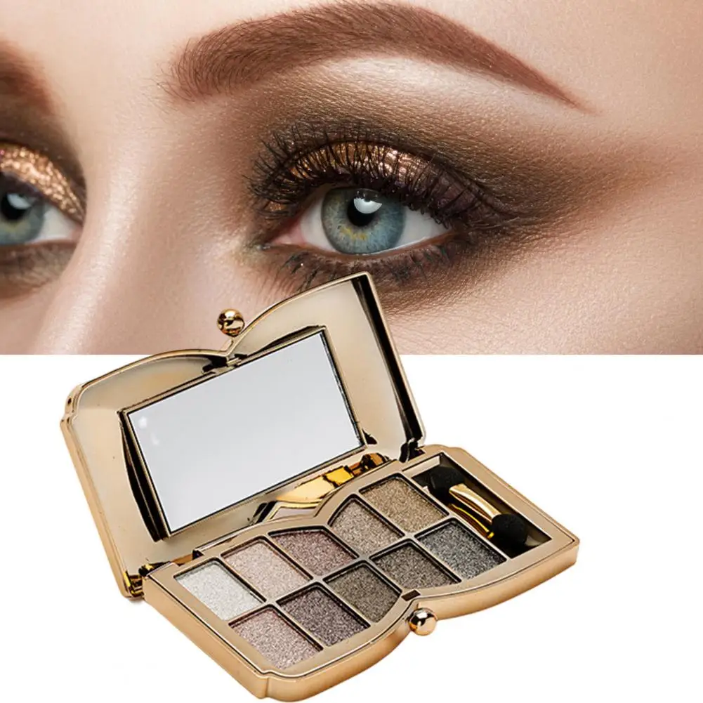 11g Eyeshadow Palette Shining Waterproof Glitter Long-lasting Eye Makeup Tools 10 Colors Women Cosmetic Eye Shadow for Party