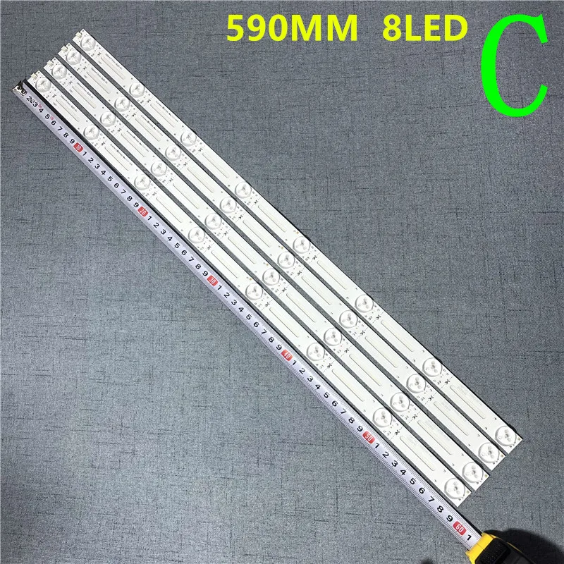 Universal Backlight Strip com Espelho Convexo de Alumínio Led Light Bar tv Lcd Leds Leds Leds 3v6v 59cm Novo - Image 4