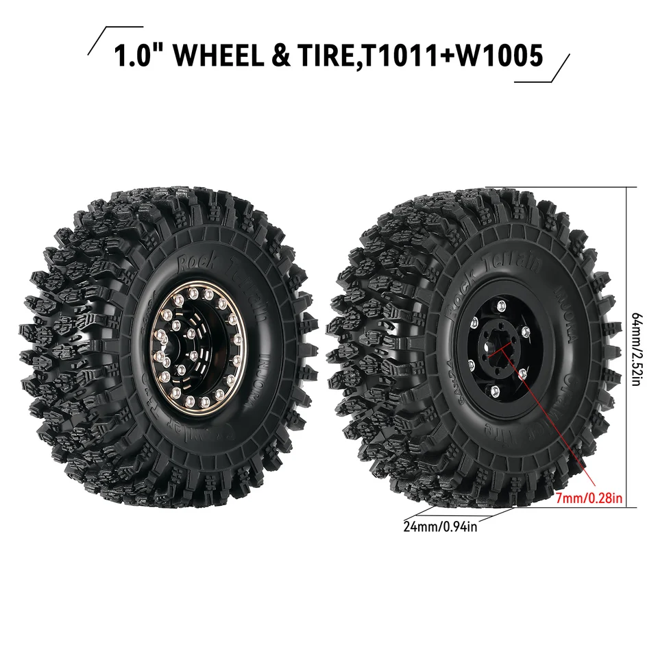 INJORA クローラー用　ビートロックホイール、真鍮リングセット　1.9 S8a684299210a4c26a8d3ab5b61e0d