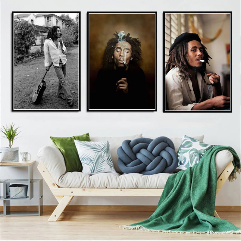 Bob Marley Singer Star RIP Poster Wall Art Picture Posters and Prints Canvas Painting for Room Home Decor
