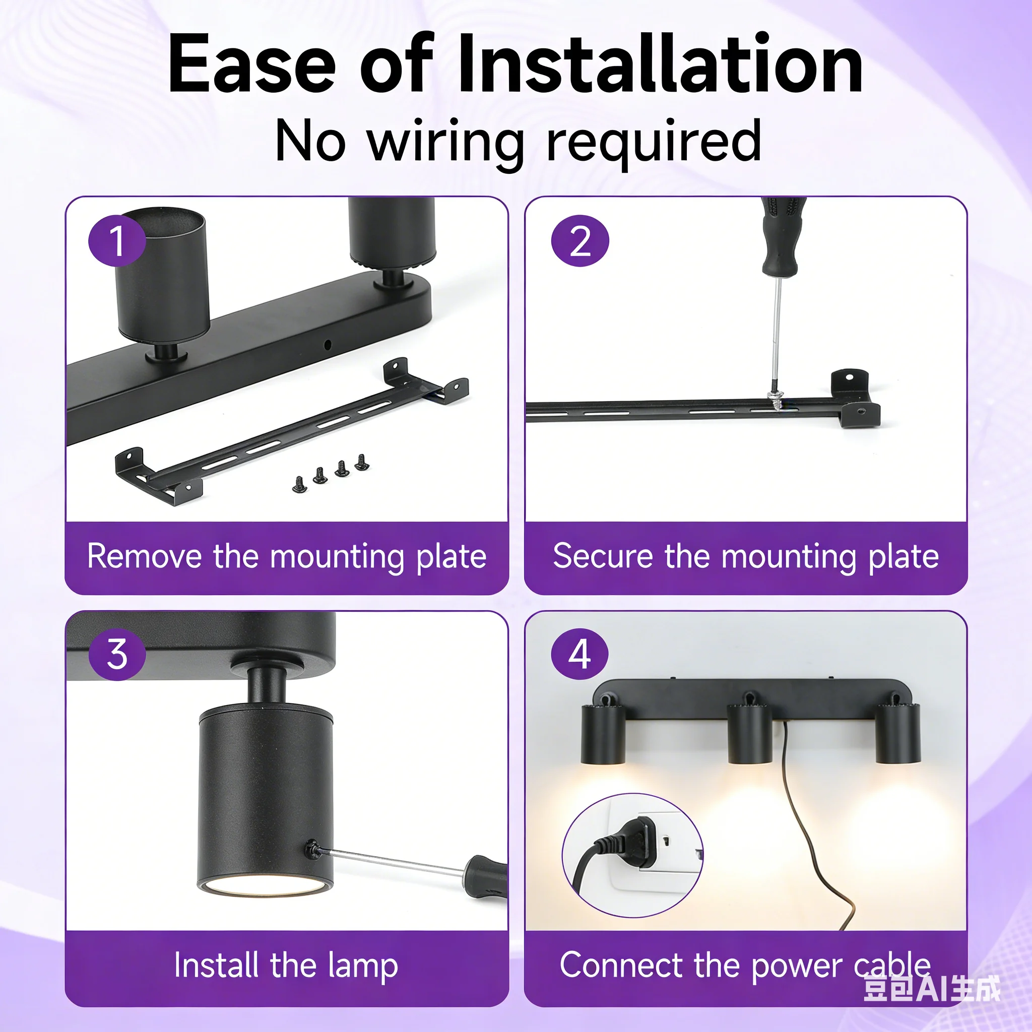 รูปสินค้า ไฟสปอตไลท์ LED ติดเพดาน สวิตช์ปลั๊ก หลอดเปลี่ยนได้