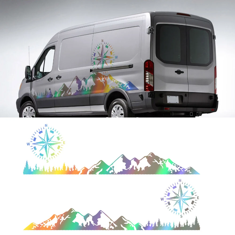 

Car Door Side Sticker Motorhome Camper Van For Ford Transit MK6 MK7 MK8 Tuning Compass Graphics Vinyl Film Decal DIY Accessories