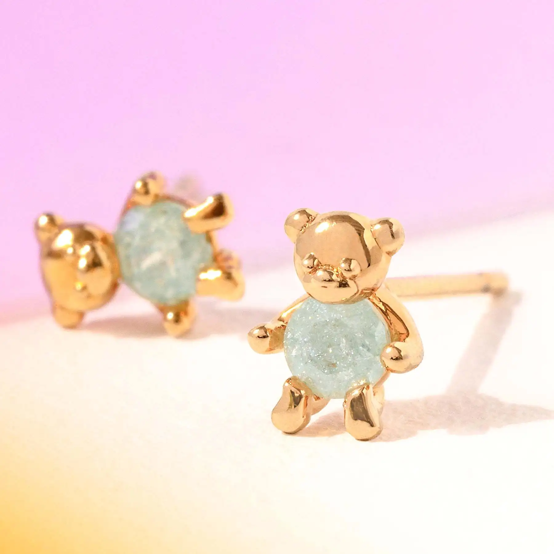 Женские серьги-гвоздики с бабочками, позолоченные серьги с розовым цирконом, Подарочная бижутерия