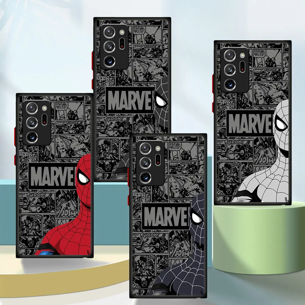 Custodia Per Samsung Galaxy Note 20 Ultra 10 Plus 8 9 S20 S23 S22 S21 Note 10 Note 20 5G Cover Antiurto Capa Marvel Spider Man