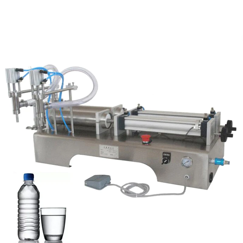 

Liquid Filling Machine Volume Liquid Filler Dual Nozzles Pneumatic Filling Machine for Oil Cosmetic Drinks Two Heads 100-1000ml