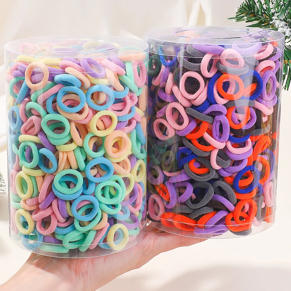 

50pcs Hair Bands for Children Colorful Nylon Scrunchie Hair Ties Rubber Band Kids Daily Elastic Hair Band Girl Hair Accessories
