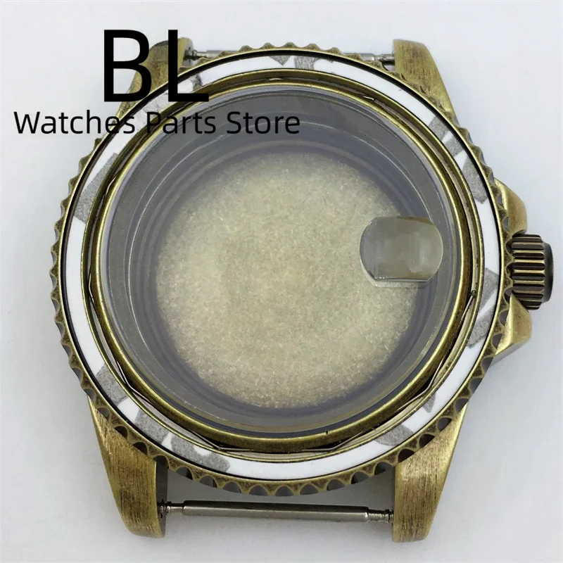 

BLIGER 40mm Bronze Brushed Men's Watch Case Stainless Steel With Sapphire Crystal For NH34 NH35 NH36 ETA2824 PT5000 Movement