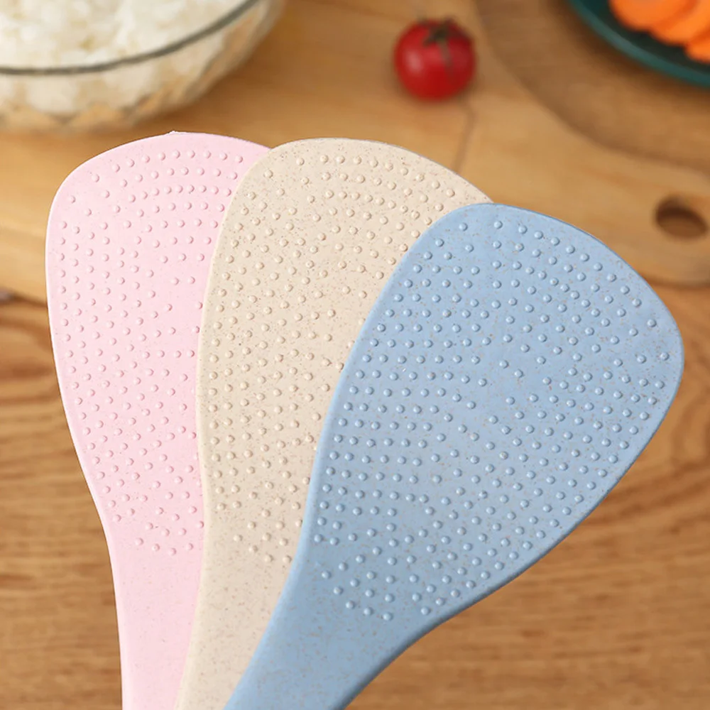Wheat Straw Material Non-stick Rice Spoon Kitchen Utensil Rice Cooker Shovel Kitchen Accessories plastic rice spoon