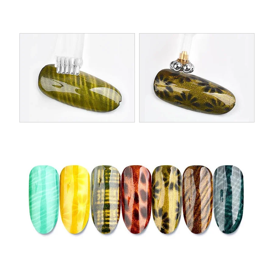 Double-Headed Nail Art Magnet Stick for Cat Eye Gel Polish 3D Line Strip Flowers Effect Professional & Home Use magnetic nail art tools cat eye nail tool magnetic nail tools