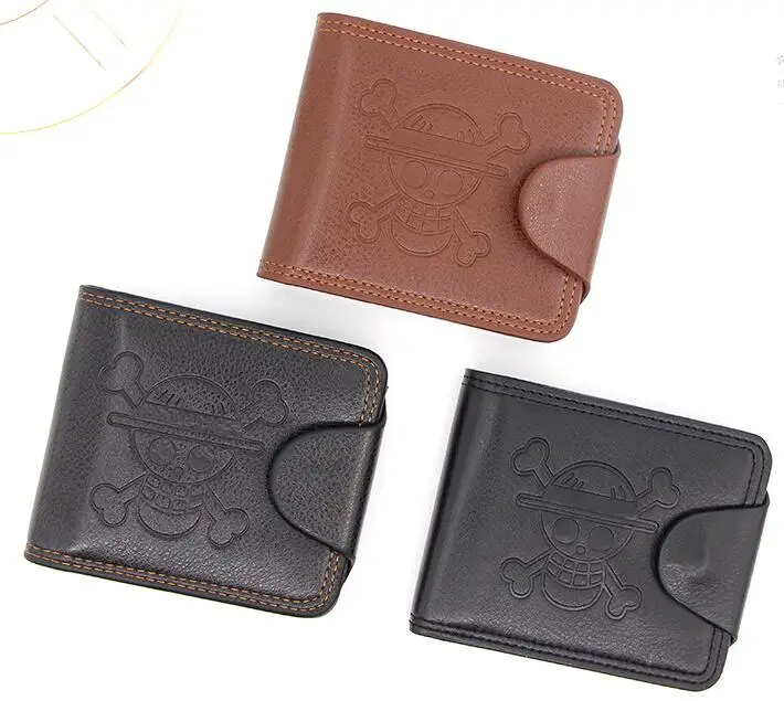 T039 Men Card Holders Female Square Mini Purses Fashion Unisex Punk Skull Short Wallet Men Ghost Design Short Purses