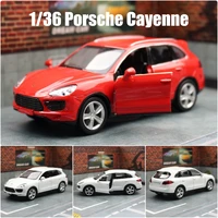 1/36 Porsche Cayenne SUV Toy Car Model For Children 5'' RMZ CiTY Diecast Sport Miniature Pull Back Collection Gift For Kid Boy 1