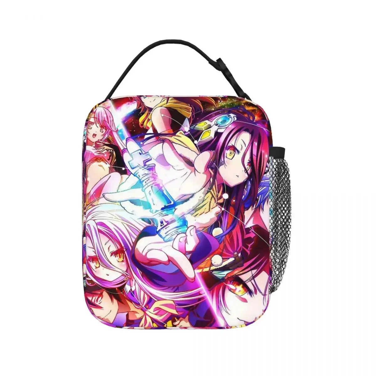 

No Game No Life Anime Lunch Bags Insulated Lunch Tote Waterproof Thermal Bag Resuable Picnic Bags for Woman Work Children School
