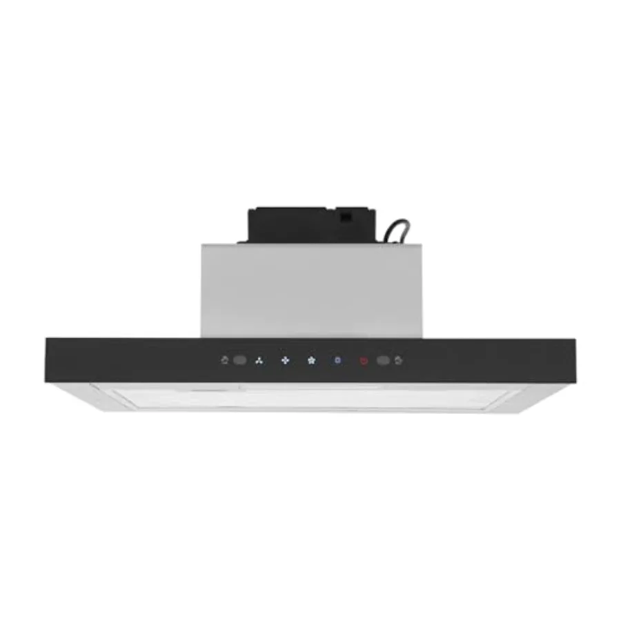 24 inch Under Cabinet Range Hood with 350CFM 3 Speed Exhaust Fan Wall Mount Cooker Hood with LED Light for Kitchen Ventilation