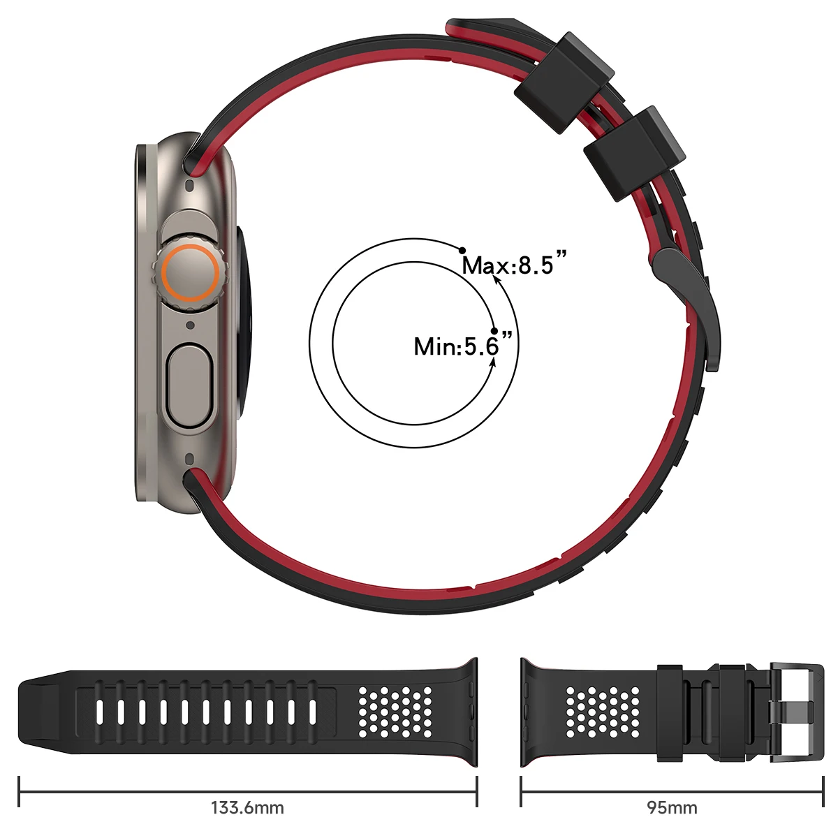 Two-Tone Breathable Sport Band - Silicone Strap