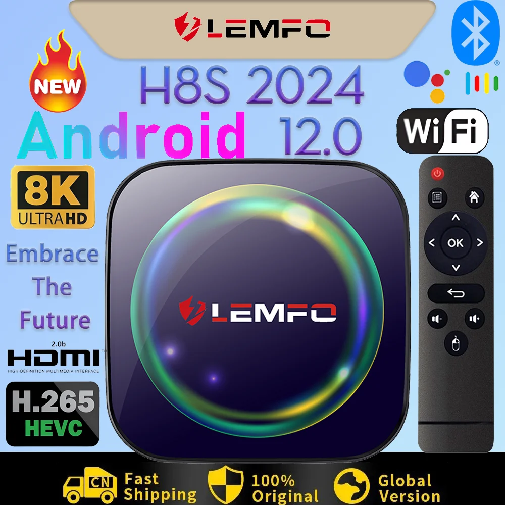 

LEMFO Smart TV Box Android 12 4G 64G 6K Android TV Box 2023 For TVBOX Dual WiFi HDR10+ BT4.0 Allwinner H618 Multi Interaction