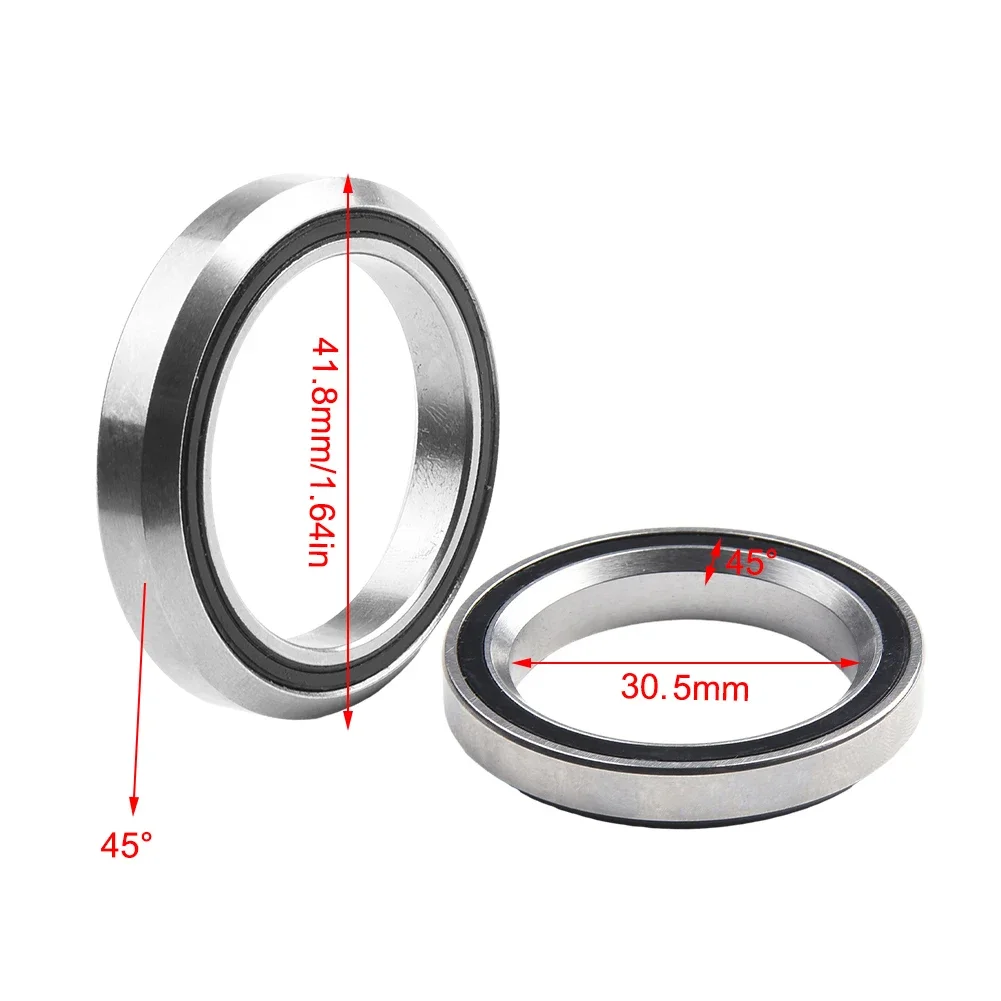 2pcs Bike Headset Upper And Lower Bearing MH-P22 34.1x46.9x7mm MH-P08H8 30.5x41.8x8mm 45&deg; For FOCUS CAYO MARES Steel Beaings bike headset bearings
