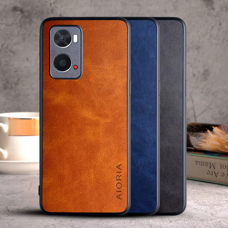 HAOYE Cover per OPPO A76 / A96 / A36, Custodia in Vetro di Marmo, Vetro Temperato Antigraffio Back Cover + Bordo in Silicone Morbido TPU Protettiva Case(1
